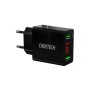 Choetech C0028 2-Port USB-A Network Charger with Display (Black)