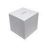 Playwood Wooden Money Box Square White