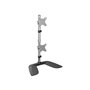 StarTech.com Vertical Dual Monitor Stand for up to 27" Monitors - Aluminum - stand