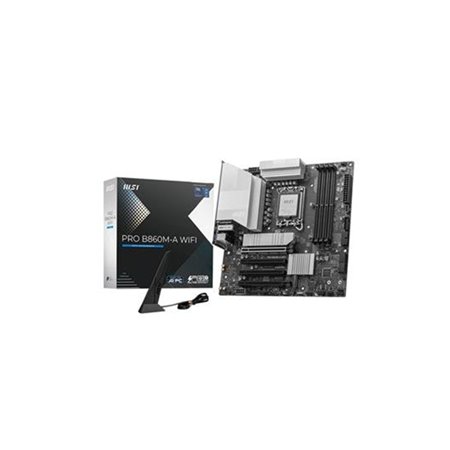 MSI PRO B860M-A WIFI - motherboard - micro ATX - LGA1851 Socket - B860 Mainboard - Intel B860 - Intel LGA1851 socket - DDR5 RAM 