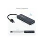 StarTech.com 4-Port USB-C Hub 5Gbps USB-C to 4x USB-A Bus Powered - hub - 4 ports USB-Hubs - USB 3.2 - 4 - Schwarz