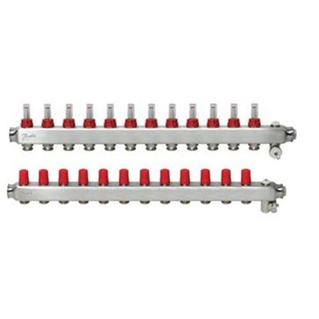 Danfoss floor heating manifold 12+12 SSM with flowmeter