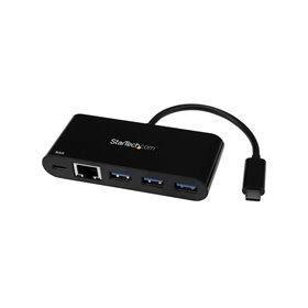 StarTech.com US1GC303APD USB-C to Ethernet Adapter with 3-Port USB 3.0 Hub and Power Delivery