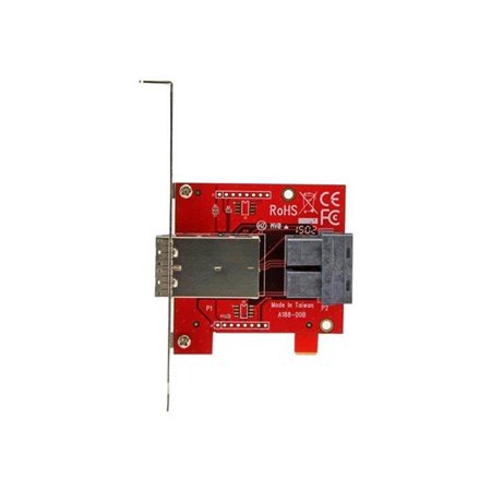 StarTech.com Mini-SAS Adapter - Dual SFF-8643 to SFF-8644 - 12Gbps - SAS internal to external panel