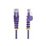 StarTech.com 1.5m Purple Slim CAT6 Ethernet Cable Snagless 28AWG LSZH - patch cable - 1.5 m - purple - Lila - 1 meter