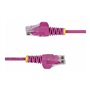 StarTech.com 2.5m Pink Slim CAT6 Ethernet Cable Snagless 28AWG LSZH - patch cable - 2.5 m - pink - Rosa - 2.5 meter