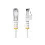 StarTech.com 2.5m White Slim CAT6 Ethernet Cable Snagless 28AWG LSZH - patch cable - 2.5 m - white - Weiß - 2.5 meter
