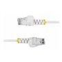 StarTech.com 2.5m White Slim CAT6 Ethernet Cable Snagless 28AWG LSZH - patch cable - 2.5 m - white - Weiß - 2.5 meter