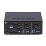StarTech.com 2-Port Dual-Monitor DisplayPort en HDMI KVM Switch 4K 60Hz - KVM / audio / USB switch - 2 ports - TAA Compliant
