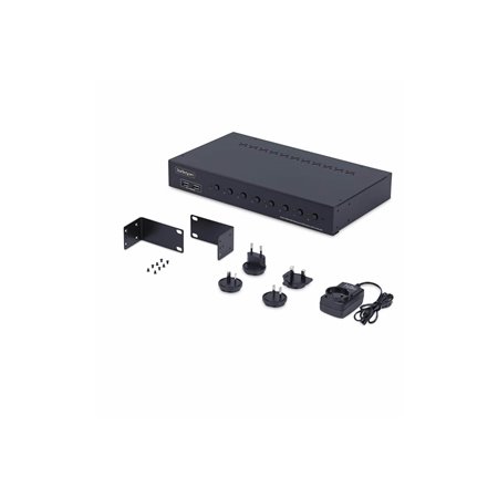 StarTech.com 8-Port HDMI KVM Switch w/1U Rack Mount Kit 4K 60Hz - KVM switch - 8 ports - TAA Compliant