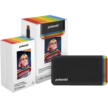 Polaroid Hi-Print 2x3 Gen 2 Pocket Photo Printer Everything Box - Black Fotodrucker