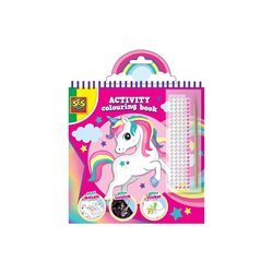 SES Creative Activity Colouring book glitter 3 in 1 - 3 activities in 1 colouring book