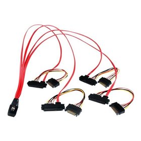 StarTech.com 50cm Serial Attached SCSI Mini SAS Cable SFF8087 to 4x SFF8482 - SAS internal cable - 50 cm
