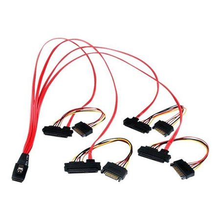 StarTech.com 50cm Serial Attached SCSI Mini SAS Cable SFF8087 to 4x SFF8482 - SAS internal cable - 50 cm