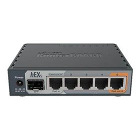 MikroTik hEX S RB760iGS 5x Gigabit Ethernet SFP Dual Core 880MHz CPU 256MB RAM USB microSD RouterOS L4 IPsec hardware encryption