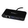 StarTech.com USB 3.0 Hub 3-port USB-Hubs - 3 - Schwarz