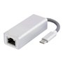 Deltaco USB C Network Adapter Gigabit RJ45 white
