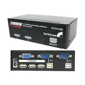 StarTech.com 2 Port Professional USB KVM Switch Kit mit Kabel - KVM Switch - 2 Anschlüsse