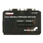 StarTech.com 2 Port USB VGA KVM Switch mit Audio und Kabel - KVM / Audio-Switch - 2 Anschlüsse