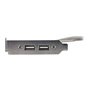 StarTech.com 2 Port USB A Female Low Pro