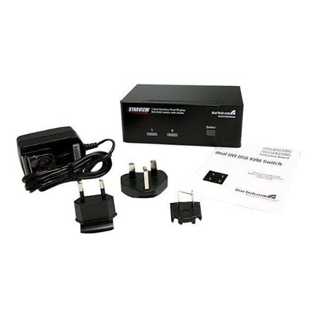 StarTech.com 2 Port Dual DVI USB KVM Switch w/ Audio & USB Hub - KVM / Audio / USB Switch - 2 Anschlüsse
