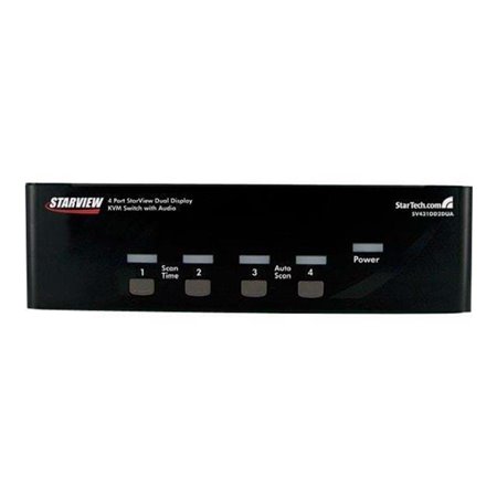 StarTech.com 4 Port Dual DVI USB KVM Switch w/ Audio & USB Hub - KVM / Audio / USB Switch - 4 Anschlüsse