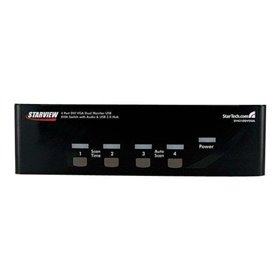 StarTech.com StarView 4 Port DVI VGA Dual Monitor KVM Switch USB mit Audio & USB 2.0 Hub - KVM / Audio / USB Switch - 4 Anschlüs