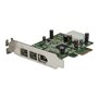StarTech.com 3 Port 2b 1a Low Profile 1394 PCI Express FireWire Card Adapter - FireWire Adapter