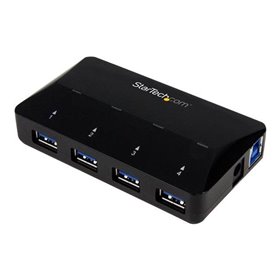 StarTech.com USB 3.0 Hub 4-Port plus Dedicated Charging Port USB-Hubs - USB 3.2 - 4 - Schwarz