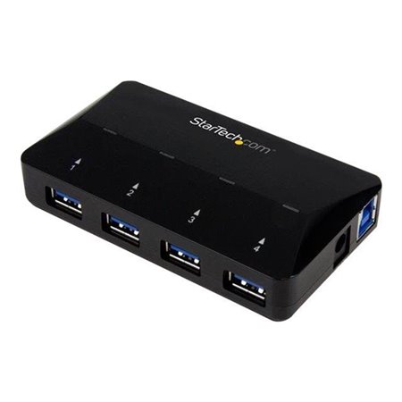 StarTech.com USB 3.0 Hub 4-Port plus Dedicated Charging Port USB-Hubs - USB 3.2 - 4 - Schwarz