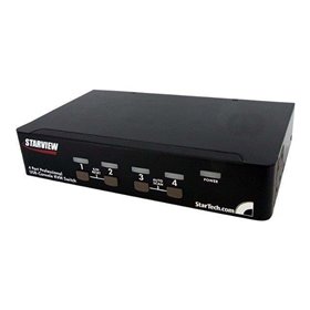 StarTech.com 4 Port USB DisplayPort KVM Switch mit Audio - KVM / Audio / USB Switch - 4 Anschlüsse
