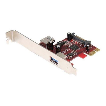 StarTech.com 2 Port PCI Express SuperSpeed USB 3.0 Card - 1 Internal 1 External - USB-Adapter