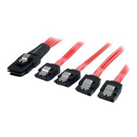 StarTech.com Serial Attached SCSI SAS Kabel - SFF-8087 zu 4x Latching SATA - Seriell ATA / SAS Kabel