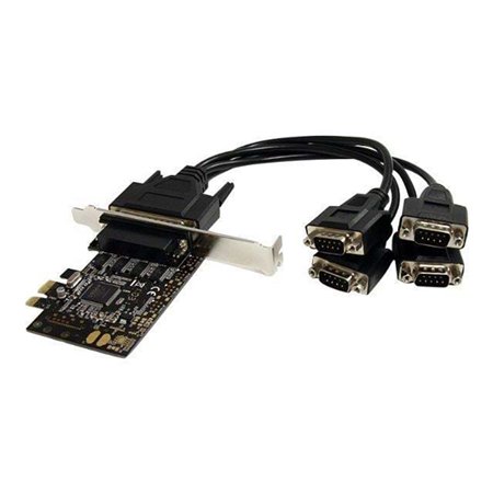 StarTech.com 4 Port RS232 PCI Express Serial Card w/ Breakout Kabel - Seriell Adapter