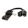 StarTech.com 4 Port RS232 PCI Express Serial Card w/ Breakout Kabel - Seriell Adapter