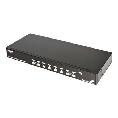 StarTech.com 8 Port 1U Rack Befestigungskit USB KVM Switch Kit mit OSD und Kabel - KVM Switch - 8 Anschlüsse