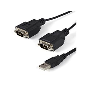 StarTech.com 2 Port FTDI USB zu Serial RS232 Adapter Kabel mit COM Retention - Seriell Adapter