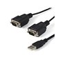 StarTech.com 2 Port FTDI USB zu Serial RS232 Adapter Kabel mit COM Retention - Seriell Adapter