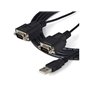 StarTech.com 2 Port FTDI USB zu Serial RS232 Adapter Kabel mit COM Retention - Seriell Adapter