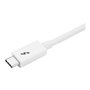 StarTech.com Thunderbolt 3 (20Gbps) USB C Cable - White - 1m