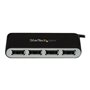 StarTech.com 4-Port Portable USB 2.0 Hub with Built-in Cable - hub - 4 ports USB-Hubs - 4 - silber