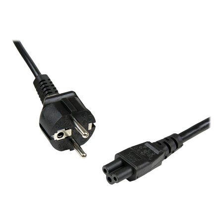 StarTech.com 3 Prong Laptop Power Cord Schuko CEE7 to C5 Clover Leaf - power cable - 1 m