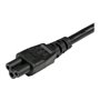 StarTech.com 3 Prong Laptop Power Cord Schuko CEE7 to C5 Clover Leaf - power cable - 1 m