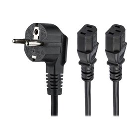 StarTech.com C13 Power Cord - Schuko to 2x C13 - Y Splitter Power Cable - power cable - 2 m