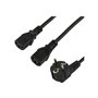 StarTech.com C13 Power Cord - Schuko to 2x C13 - Y Splitter Power Cable - power cable - 2 m