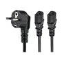 StarTech.com C13 Power Cord - Schuko to 2x C13 - Y Splitter Power Cable - power cable - 2 m
