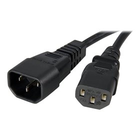 StarTech.com Standard Computer Power Cord Extension C14 to C13 - power extension cable - 1 m