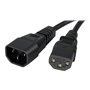 StarTech.com Standard Computer Power Cord Extension C14 to C13 - power extension cable - 1 m