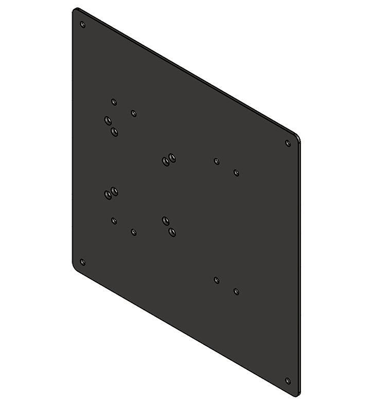 HAGOR - Montagekomponente für Samsung QB/QH/QM 49 – 65' Portrait Adapterplatte
