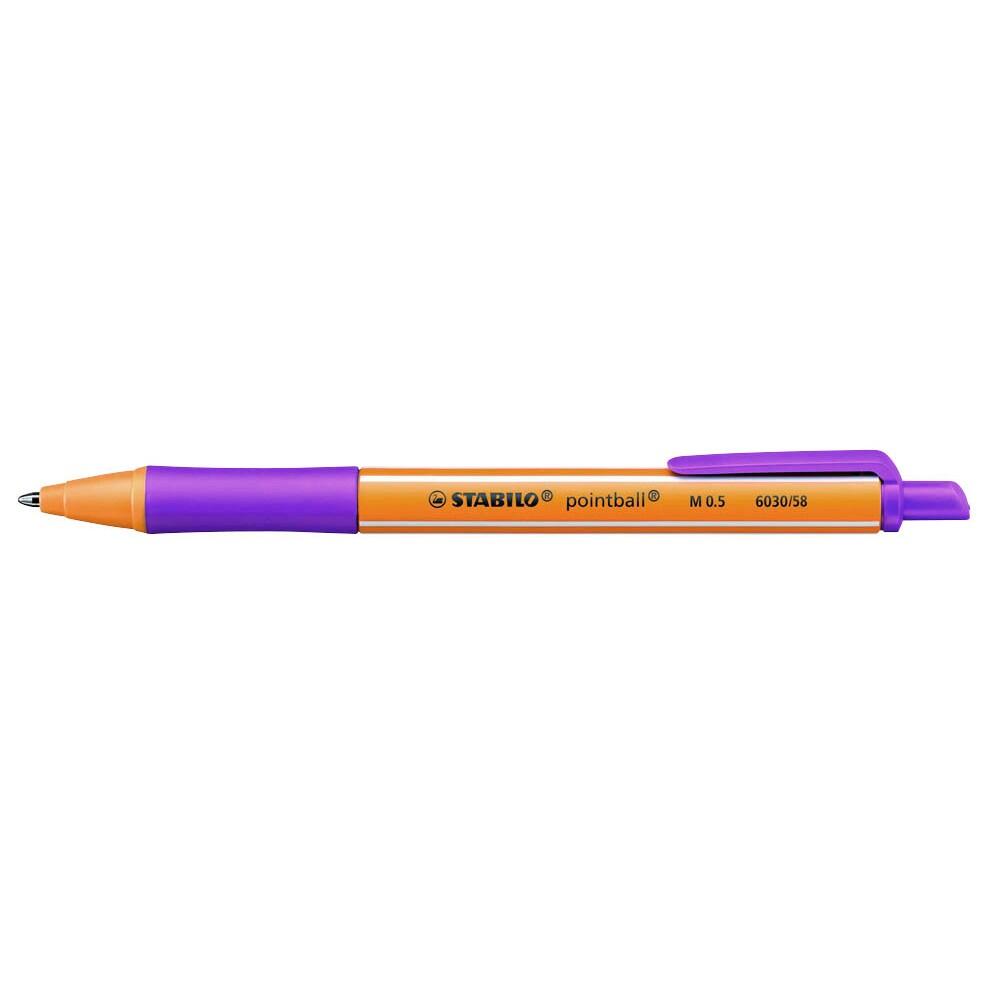 STABILO Kugelschreiber pointball orange - Schreibfarbe lila